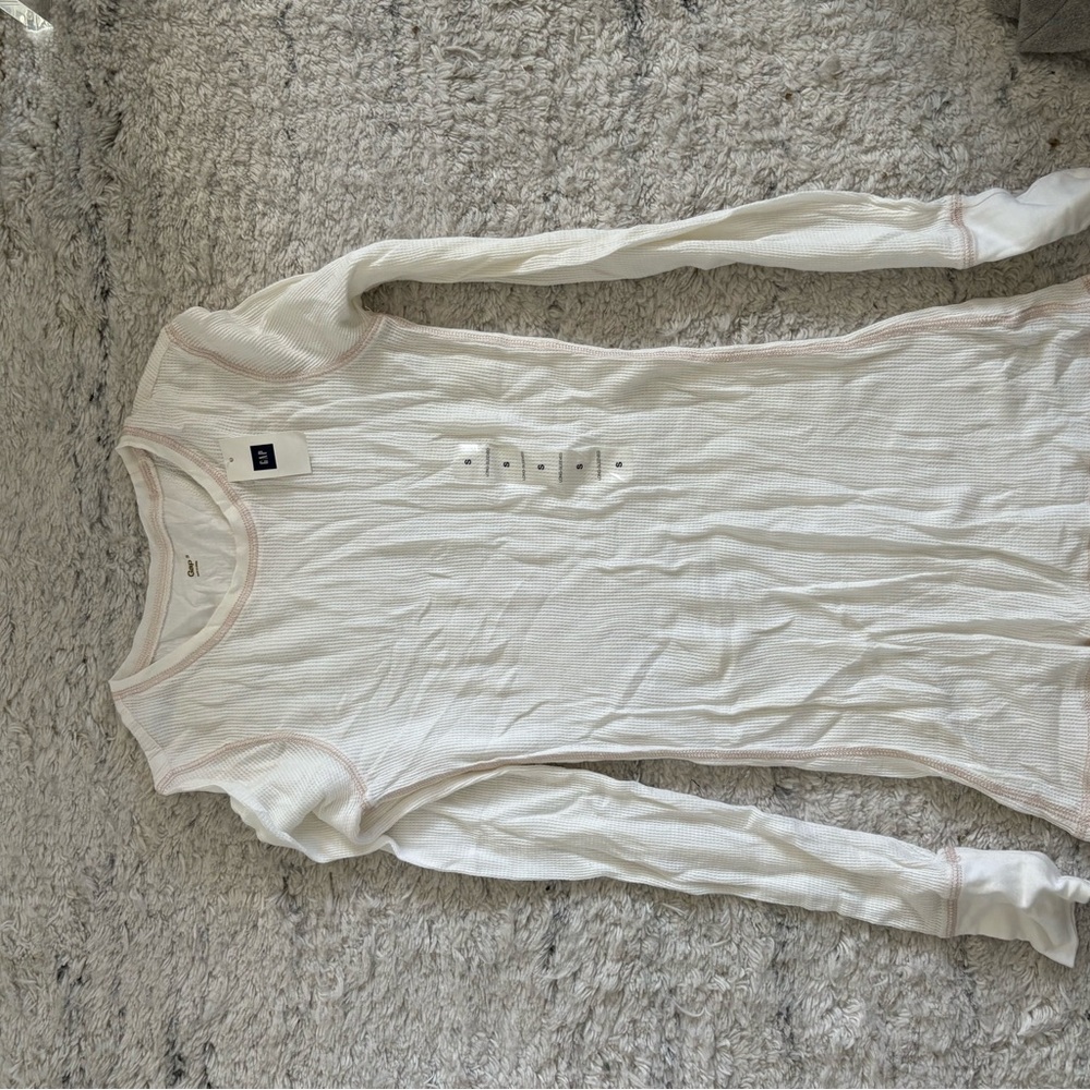 H&M White Long Sleeve Top